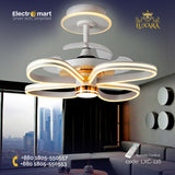 Luxara-Empress-Luxury-Four-Ring-Chandelier-Ceiling-Fan (LXC-116)