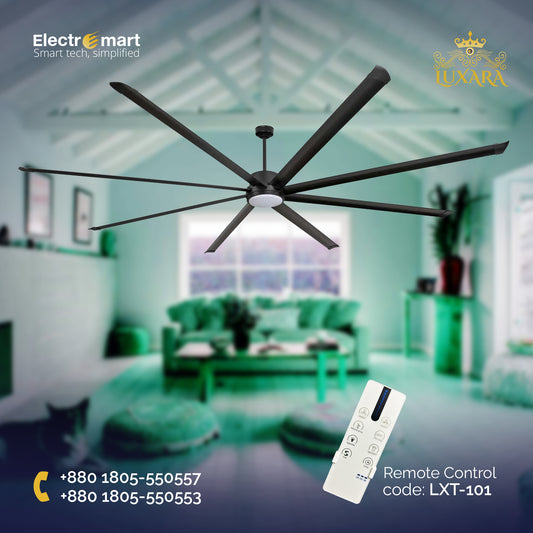 Luxara Tornado 8 Blades 100" Industrial Ceiling Fan (LXT-101) – Large Scale Airflow
