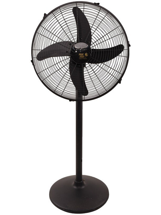 PAK 24 Inch Industrial Pedestal Fan (Black) by Electroemart | Powerful Airflow