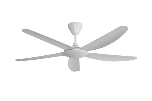 Aero UL 56" Smart Ceiling Fan (Matt White, 5 Blades) – BLDC Motor with Remote Control – Luxury Energy Efficient Ceiling Fan