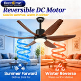 Luxara Cyclone 66" – Ultra-Silent  Luxury Ceiling Fan with Integrated LED & 6-Blades Aerodynamic Design (Dark Wood Finish) LXC-102