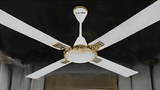Alpha Cleo 4 Blade Signature Collection Ceiling Fan Golden Eye Ivory 56"/48" (AL-101)