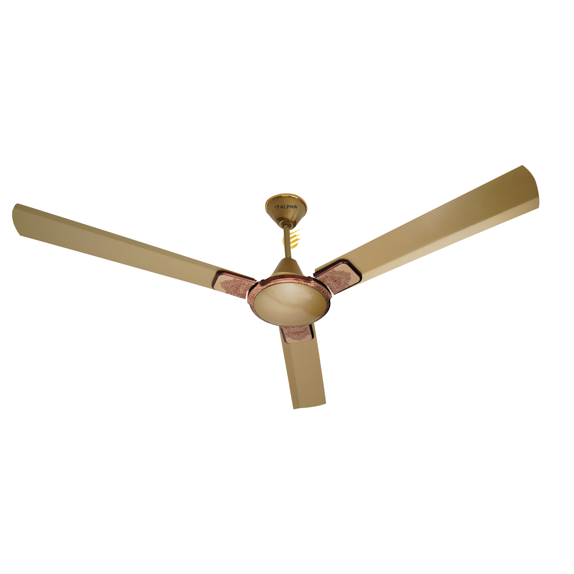 Alpha Entizer Signature Ceiling Fan (Hues Gold, 3 Blades) 56"/48" – premium designer ceiling fan with copper motor – Price in Bangladesh