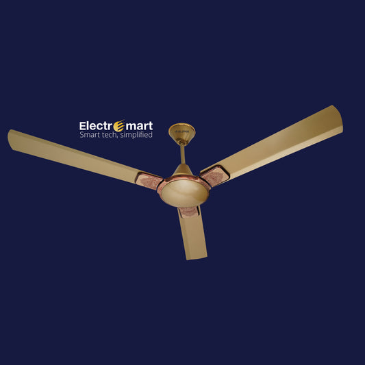 Alpha Entizer Signature Ceiling Fan (Hues Gold, 3 Blades) 56"/48" – premium designer ceiling fan with copper motor – Price in Bangladesh