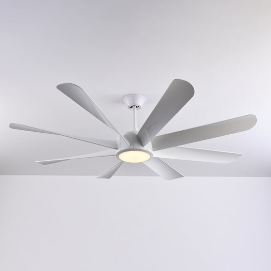 Breeze Air UL 60" Smart Ceiling Fan (White, 8 Blades) – Tuya WiFi LED Dual Light Ceiling Fan