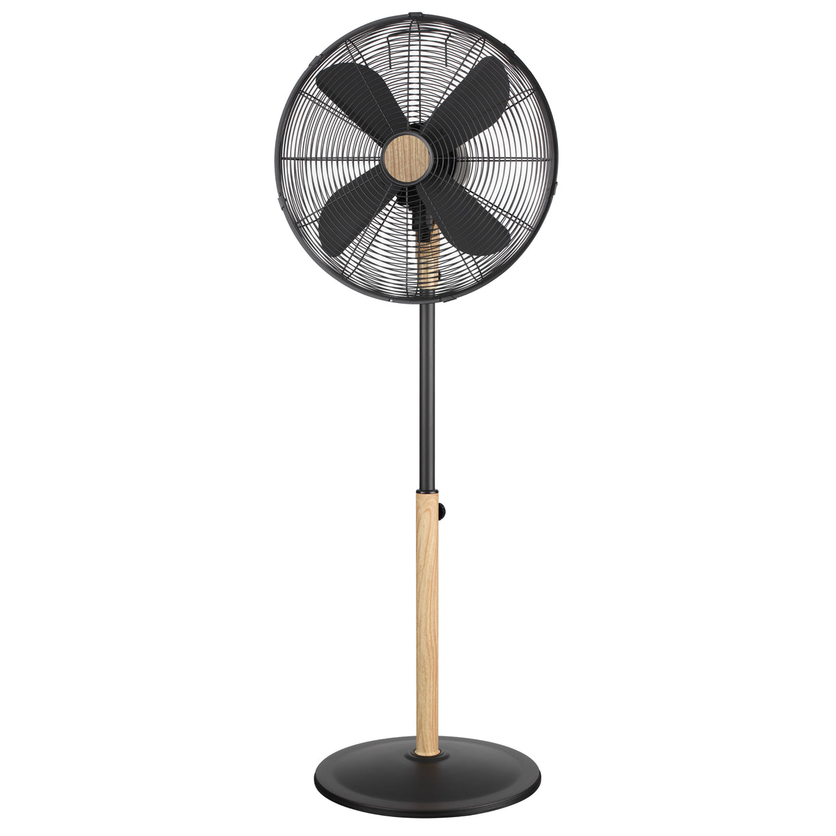 EnerGion Retro Wood 18" Tulip Stand Fan (Wood Finish) – 3-Speed, 50W Powerful Air Delivery – Premium Retro Design Fan