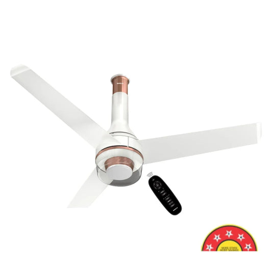 Havells Crista UL - 1200mm Dust Resistant IOT Enable Remote control BLDC Inverter Ceiling Fan (Pearl White)