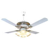 Hindware Desire 48 inch Ceiling Fan (Glossy White) with decorative lamp shades and copper motor – Price in Bangladesh