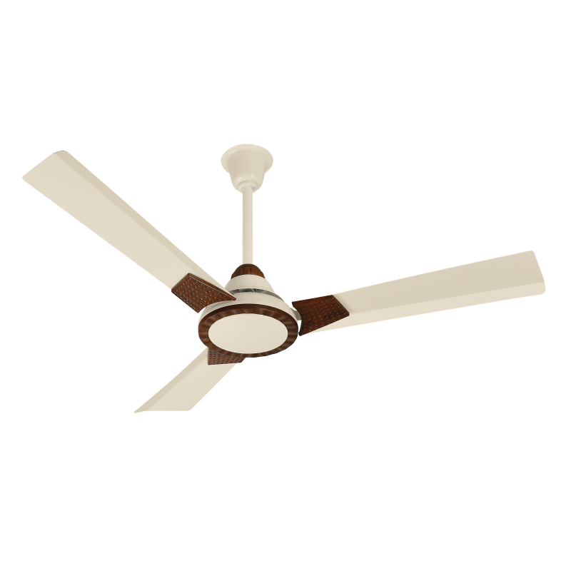 PARWAZ 56" Anchor Ceiling Fan (Off-White & Dark Wood) – 99.99% Copper Motor | 330 RPM High-Speed | Elegant Pakistani Ceiling Fan