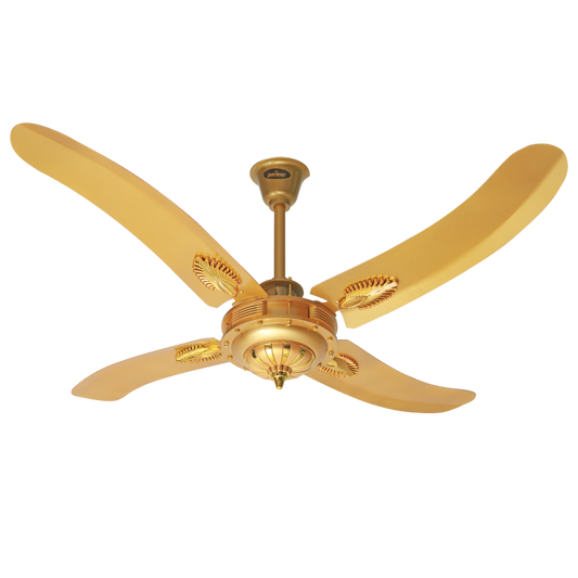 PARWAZ 56" Avionics 4-Blade Ceiling Fan (Golden) – 99.99% Copper Motor | 300 RPM High-Speed | Elegant & Energy-Efficient Pakistani Ceiling Fan