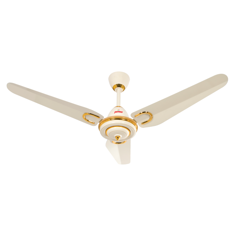 PARWAZ 56" Crown Ceiling Fan (Off White) – 99.99% Copper Motor | 315 RPM High-Speed | Elegant Pakistani 3-Blade Ceiling Fan