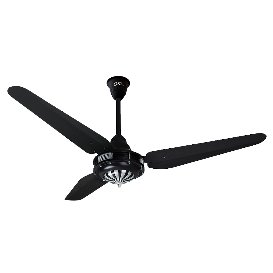 SK Caroma Plus 56 inch Ceiling Fan (Black) with high-speed copper motor and elegant 3-blade design – Price in Bangladesh