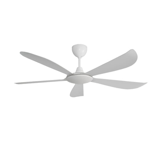 Storm 56" Smart Ceiling Fan (Matt White, 5 Blades) – BLDC Motor 6-Speed Remote Control Ceiling Fan